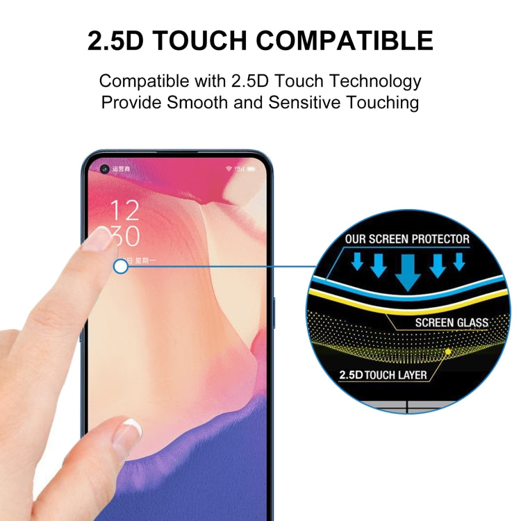 For OPPO Reno4 SE 25 PCS Full Glue Full Screen Tempered Glass Film