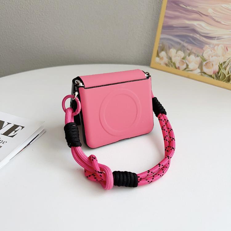 For Huawei Pura X Side Buckle MagSafe Leather Texture Phone Case with Strap / Holder