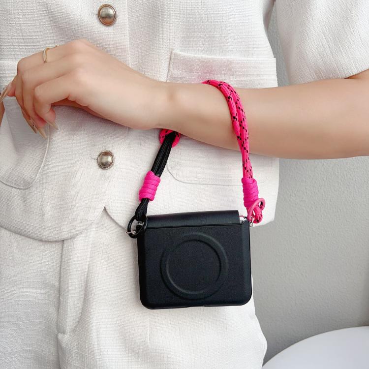 For Huawei Pura X Side Buckle MagSafe Leather Texture Phone Case with Strap / Holder