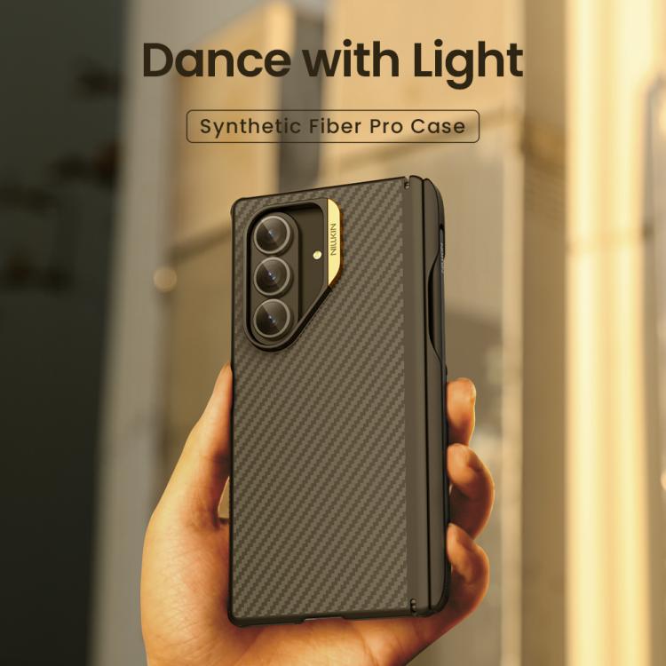 For Samsung Galaxy Z Fold7 5G NILLKIN Fiber Shield Pro Magnetic Version Aramid Fiber TPU Phone Case with Stylus