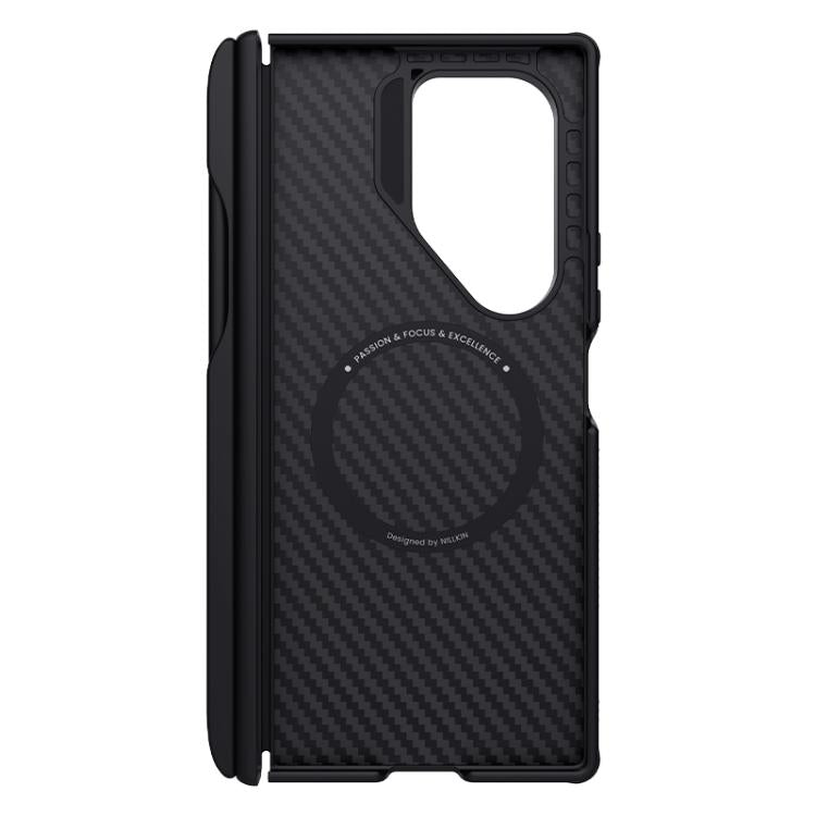 For Samsung Galaxy Z Fold7 5G NILLKIN Fiber Shield Pro Magnetic Version Aramid Fiber TPU Phone Case with Stylus