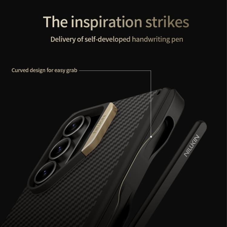 For Samsung Galaxy Z Fold7 5G NILLKIN Fiber Shield Pro Magnetic Version Aramid Fiber TPU Phone Case with Stylus