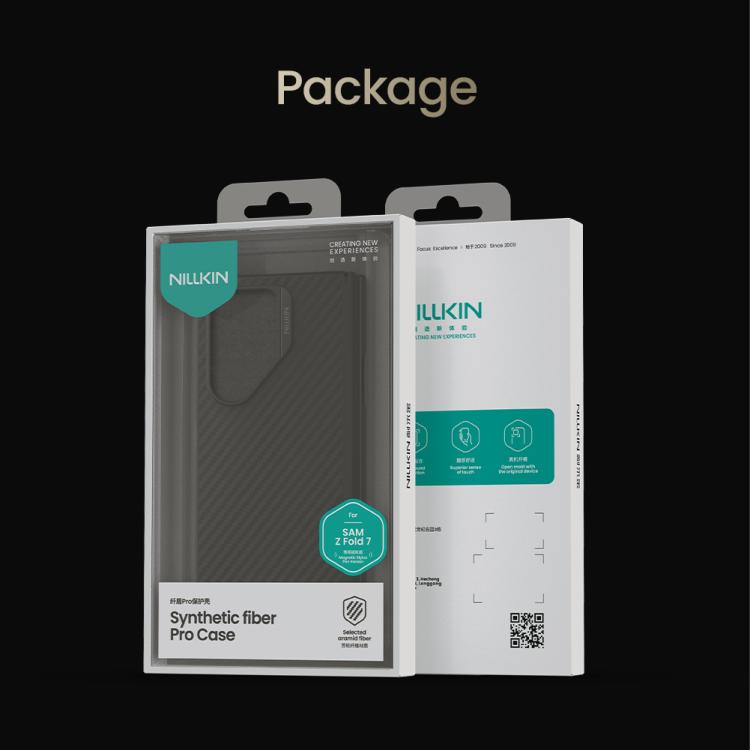 For Samsung Galaxy Z Fold7 5G NILLKIN Fiber Shield Pro Magnetic Version Aramid Fiber TPU Phone Case with Stylus