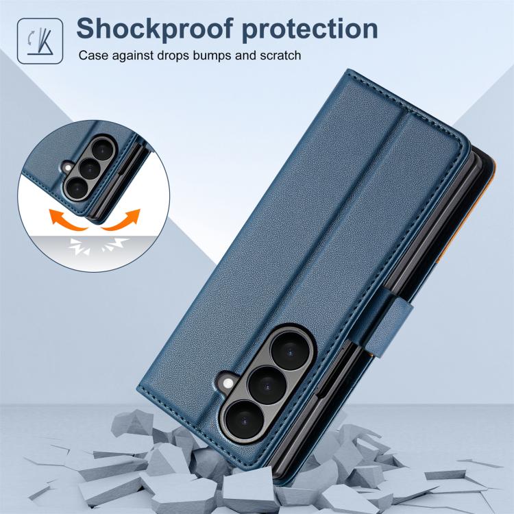 For Samsung Galaxy Z Fold7 5G N.BEKUS P3 RFID Stitching Magnetic Flip Leather Phone Case