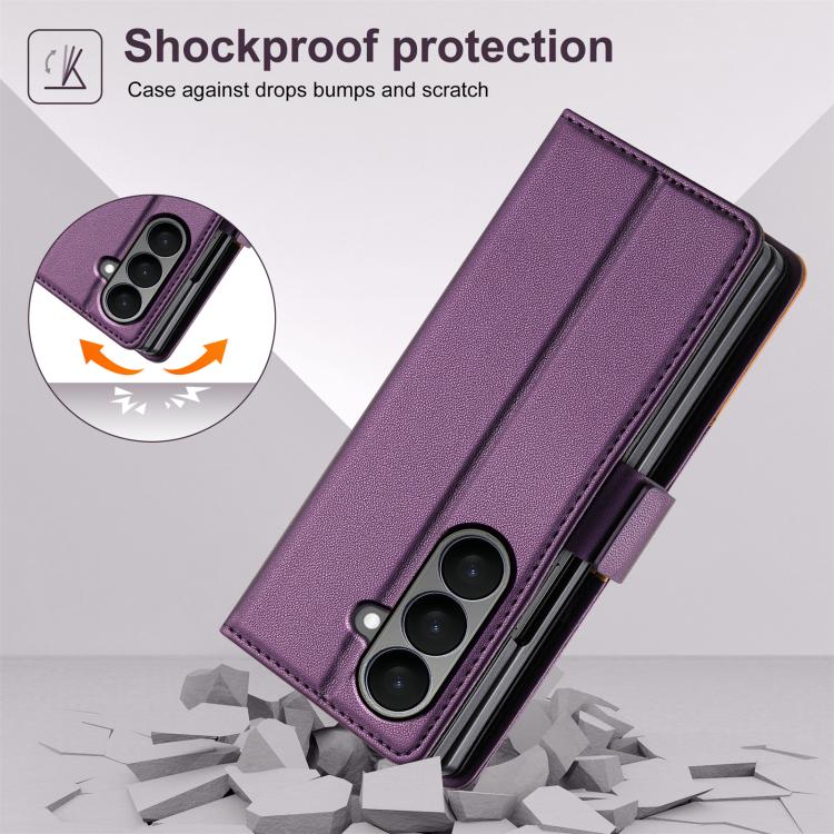 For Samsung Galaxy Z Fold7 5G N.BEKUS P3 RFID Stitching Magnetic Flip Leather Phone Case