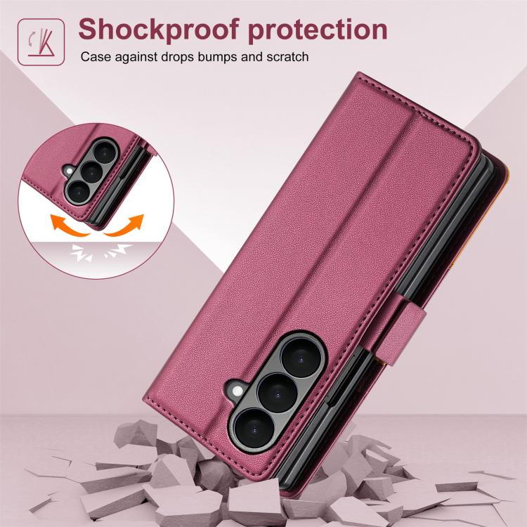 For Samsung Galaxy Z Fold7 5G N.BEKUS P3 RFID Stitching Magnetic Flip Leather Phone Case