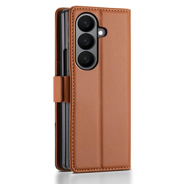 For Samsung Galaxy Z Fold7 5G N.BEKUS P3 RFID Stitching Magnetic Flip Leather Phone Case
