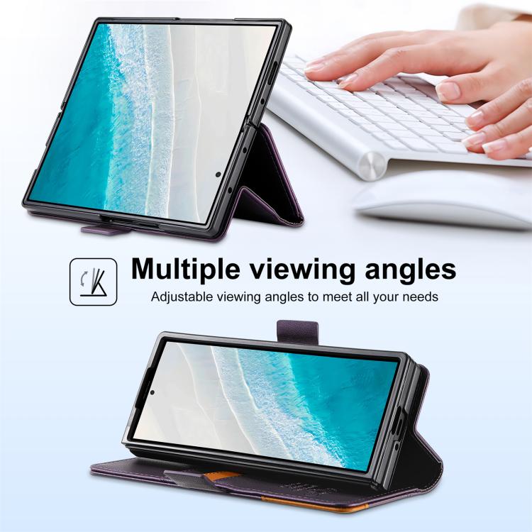 For Samsung Galaxy Z Fold6 N.BEKUS P3 RFID Stitching Magnetic Flip Leather Phone Case