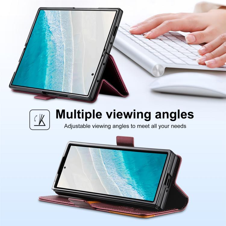 For Samsung Galaxy Z Fold6 N.BEKUS P3 RFID Stitching Magnetic Flip Leather Phone Case