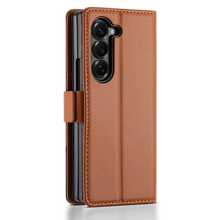 For Samsung Galaxy Z Fold6 N.BEKUS P3 RFID Stitching Magnetic Flip Leather Phone Case