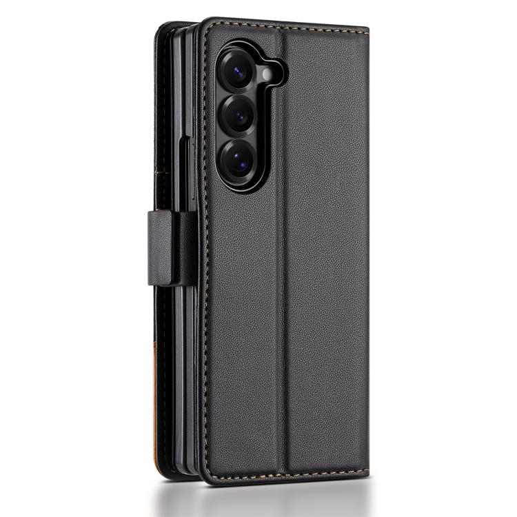 For Samsung Galaxy Z Fold5 N.BEKUS P3 RFID Stitching Magnetic Flip Leather Phone Case