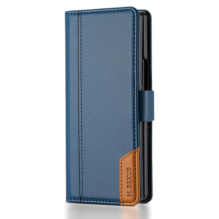 For Samsung Galaxy Z Fold5 N.BEKUS P3 RFID Stitching Magnetic Flip Leather Phone Case
