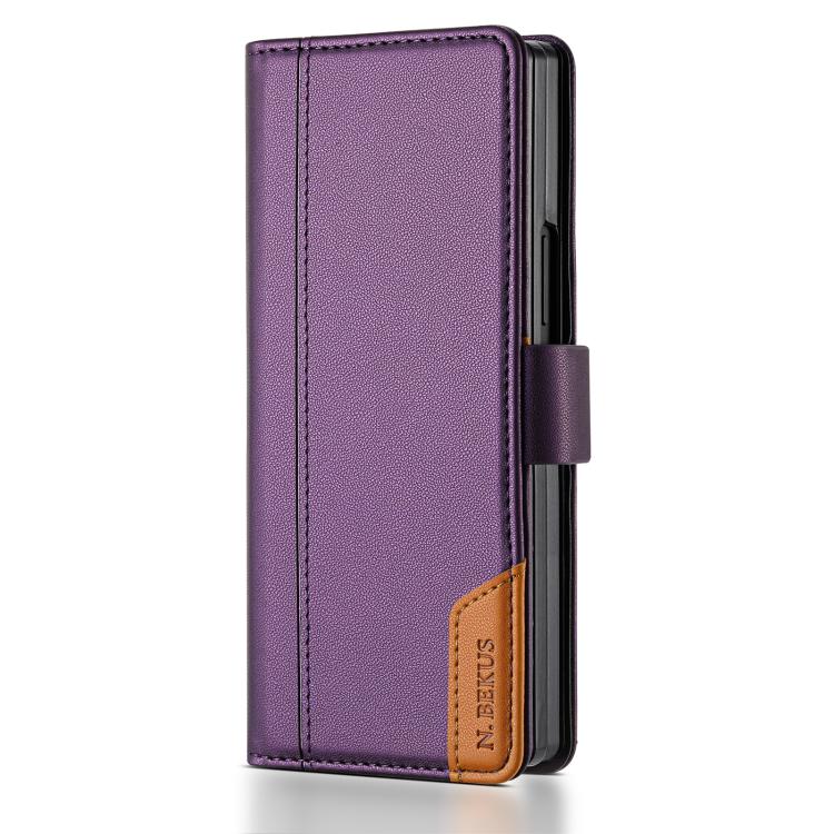 For Samsung Galaxy Z Fold5 N.BEKUS P3 RFID Stitching Magnetic Flip Leather Phone Case
