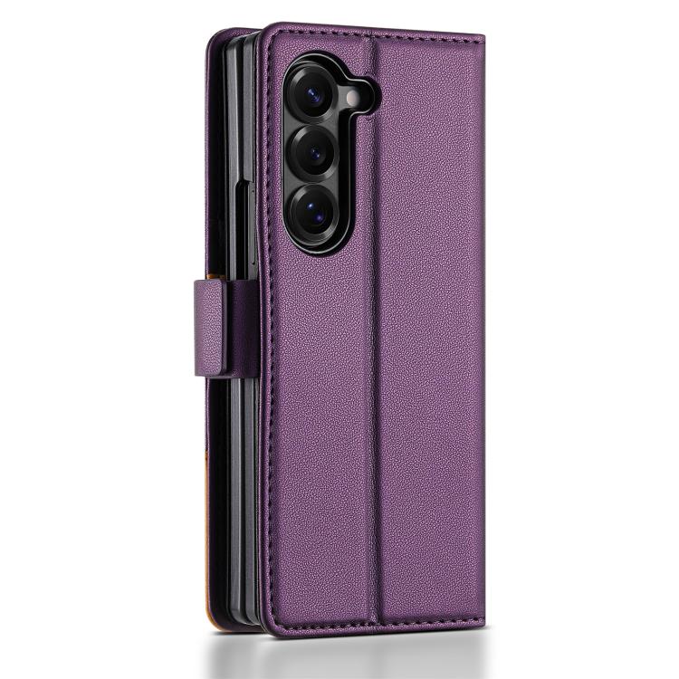 For Samsung Galaxy Z Fold5 N.BEKUS P3 RFID Stitching Magnetic Flip Leather Phone Case