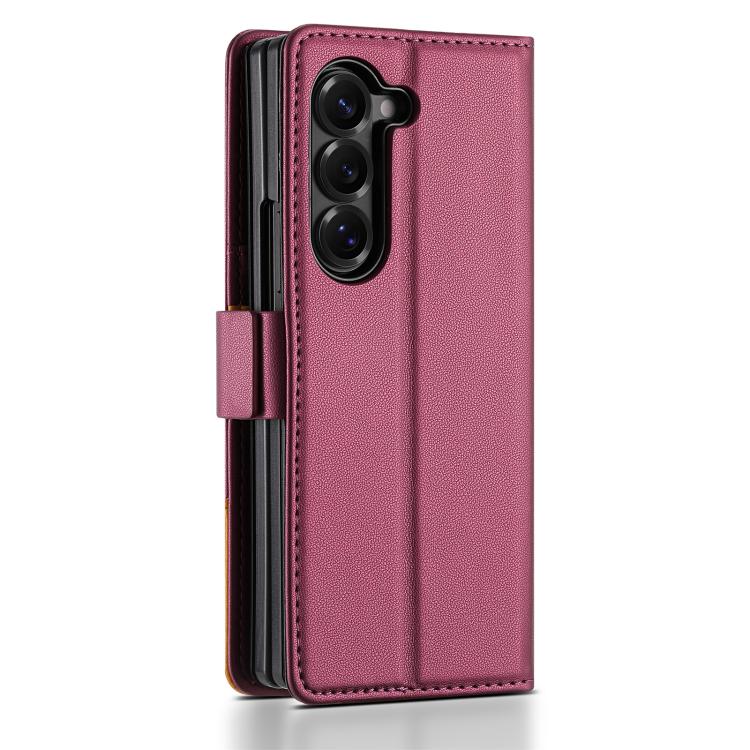 For Samsung Galaxy Z Fold5 N.BEKUS P3 RFID Stitching Magnetic Flip Leather Phone Case