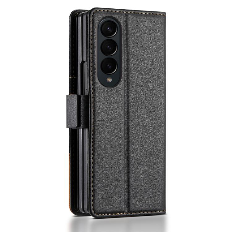 For Samsung Galaxy Z Fold3 5G N.BEKUS P3 RFID Stitching Magnetic Flip Leather Phone Case