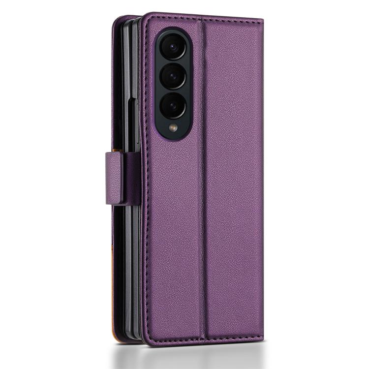 For Samsung Galaxy Z Fold3 5G N.BEKUS P3 RFID Stitching Magnetic Flip Leather Phone Case