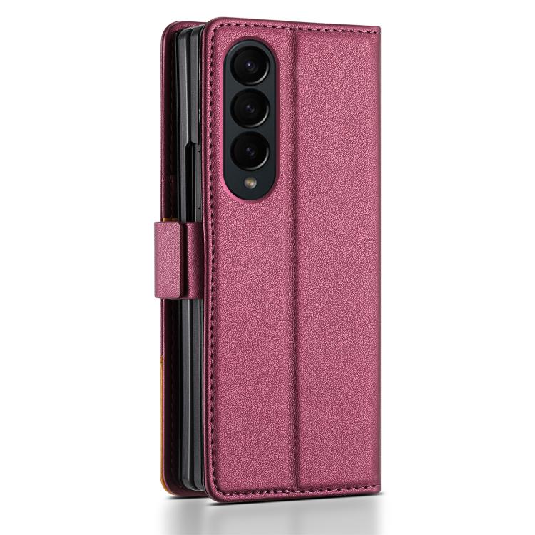 For Samsung Galaxy Z Fold3 5G N.BEKUS P3 RFID Stitching Magnetic Flip Leather Phone Case