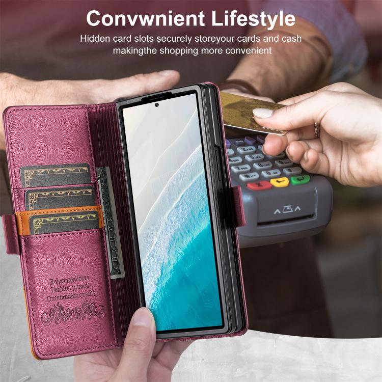 For Samsung Galaxy Z Fold3 5G N.BEKUS P3 RFID Stitching Magnetic Flip Leather Phone Case