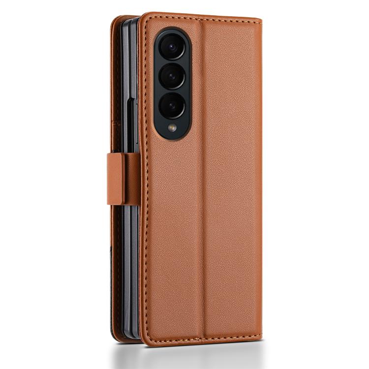 For Samsung Galaxy Z Fold3 5G N.BEKUS P3 RFID Stitching Magnetic Flip Leather Phone Case