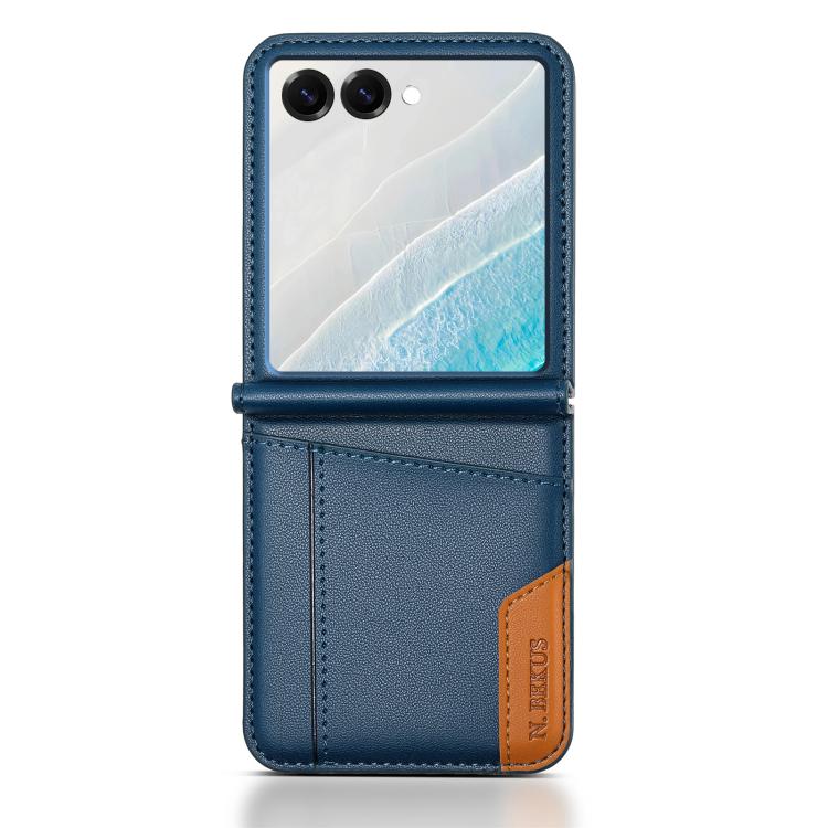 For Samsung Galaxy Z Flip7 5G N.BEKUS P3 RFID Stitching Magnetic Flip Leather Phone Case