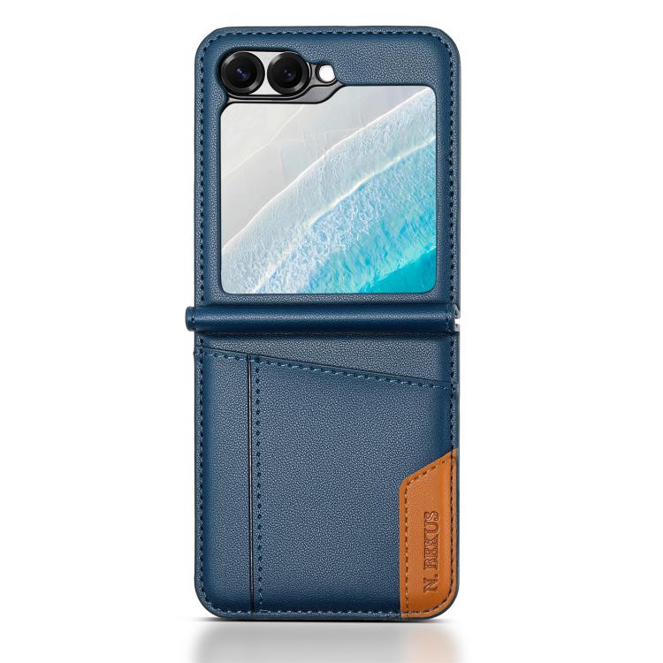 For Samsung Galaxy Z Flip6 / Flip7 FE N.BEKUS P3 RFID Stitching Magnetic Flip Leather Phone Case