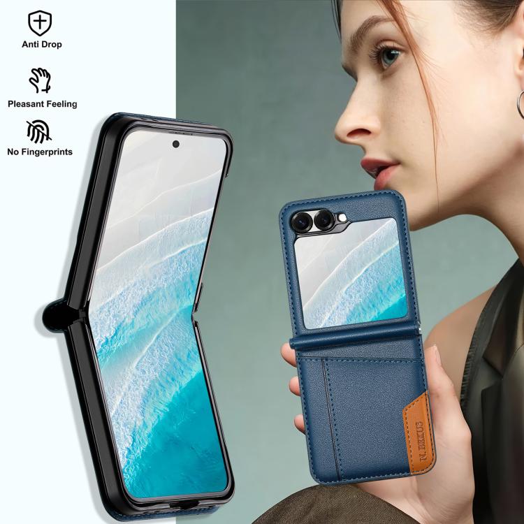 For Samsung Galaxy Z Flip6 / Flip7 FE N.BEKUS P3 RFID Stitching Magnetic Flip Leather Phone Case