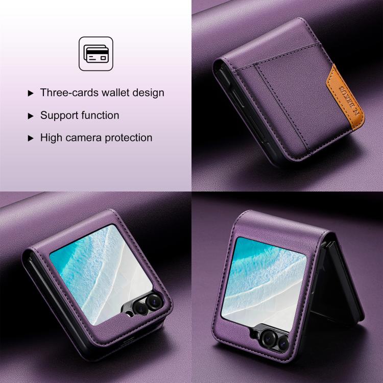 For Samsung Galaxy Z Flip6 / Flip7 FE N.BEKUS P3 RFID Stitching Magnetic Flip Leather Phone Case