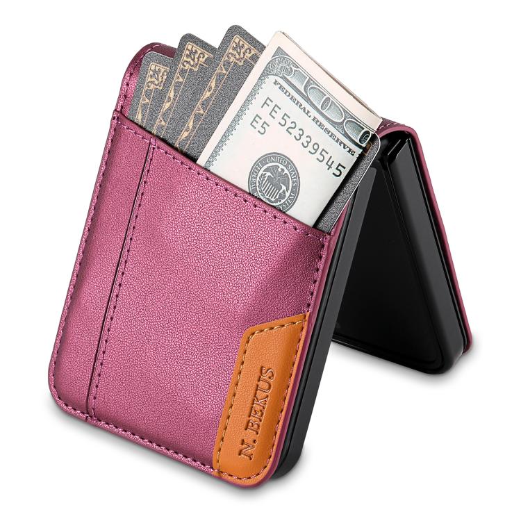 For Samsung Galaxy Z Flip6 / Flip7 FE N.BEKUS P3 RFID Stitching Magnetic Flip Leather Phone Case