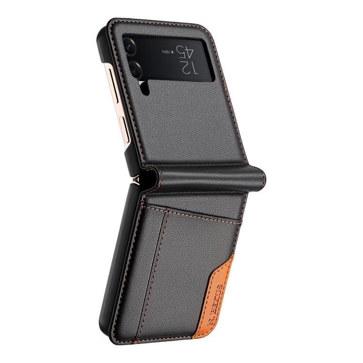 For Samsung Galaxy Z Flip3 5G N.BEKUS P3 RFID Stitching Magnetic Flip Leather Phone Case