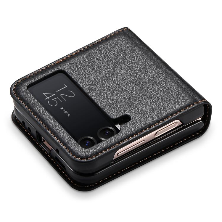 For Samsung Galaxy Z Flip3 5G N.BEKUS P3 RFID Stitching Magnetic Flip Leather Phone Case