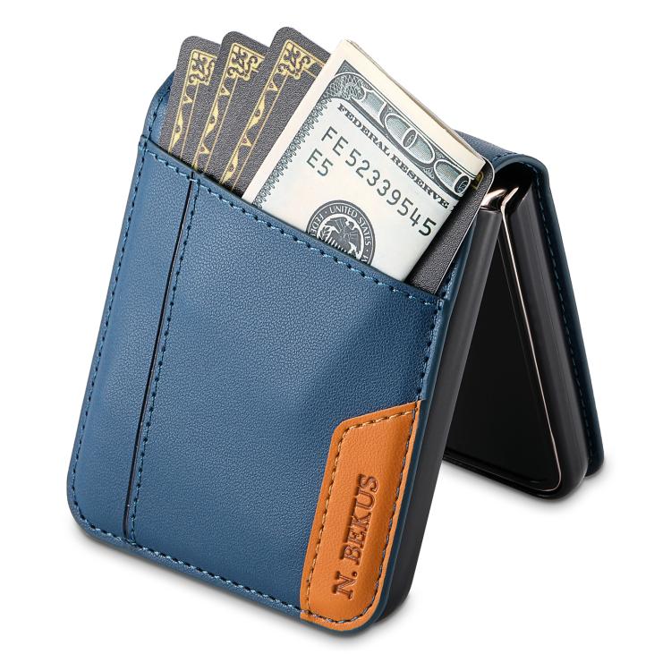 For Samsung Galaxy Z Flip3 5G N.BEKUS P3 RFID Stitching Magnetic Flip Leather Phone Case