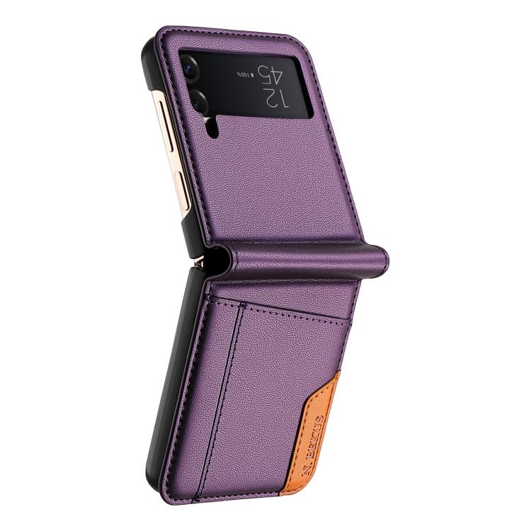 For Samsung Galaxy Z Flip3 5G N.BEKUS P3 RFID Stitching Magnetic Flip Leather Phone Case