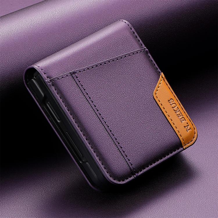 For Samsung Galaxy Z Flip3 5G N.BEKUS P3 RFID Stitching Magnetic Flip Leather Phone Case