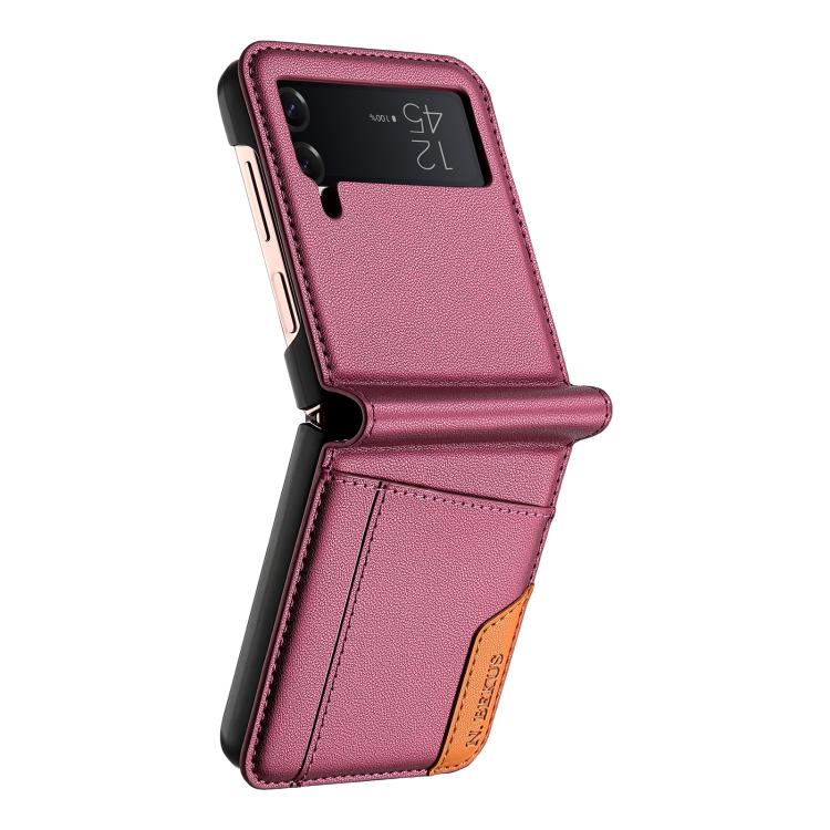 For Samsung Galaxy Z Flip3 5G N.BEKUS P3 RFID Stitching Magnetic Flip Leather Phone Case