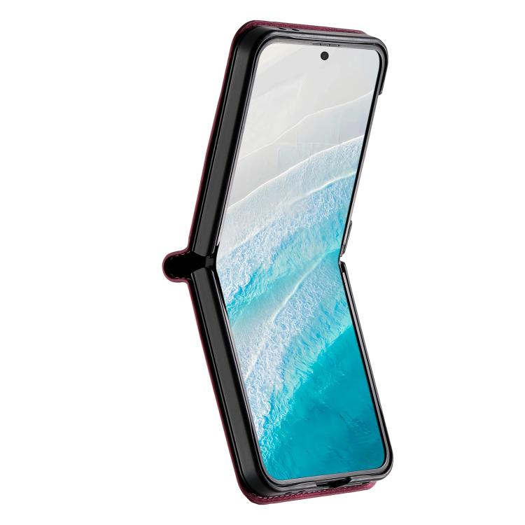 For Samsung Galaxy Z Flip3 5G N.BEKUS P3 RFID Stitching Magnetic Flip Leather Phone Case