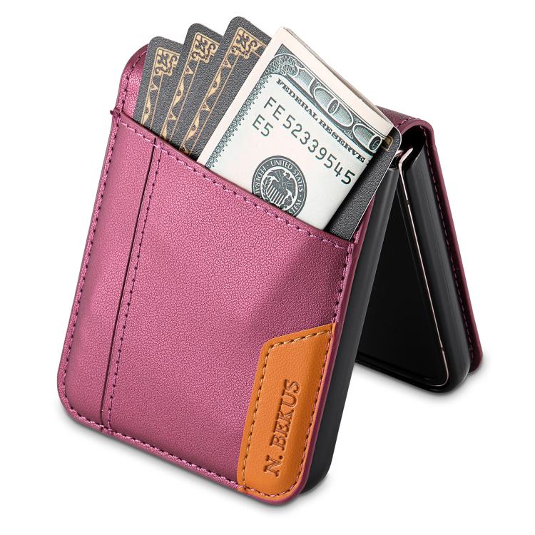 For Samsung Galaxy Z Flip3 5G N.BEKUS P3 RFID Stitching Magnetic Flip Leather Phone Case
