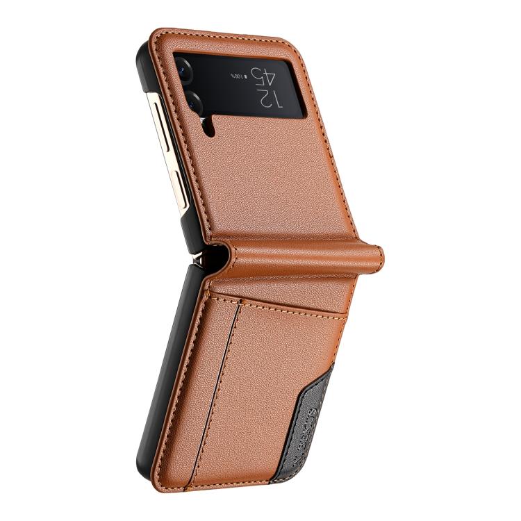 For Samsung Galaxy Z Flip3 5G N.BEKUS P3 RFID Stitching Magnetic Flip Leather Phone Case