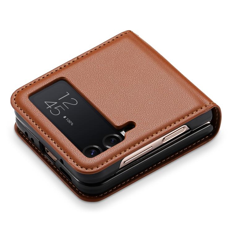 For Samsung Galaxy Z Flip3 5G N.BEKUS P3 RFID Stitching Magnetic Flip Leather Phone Case