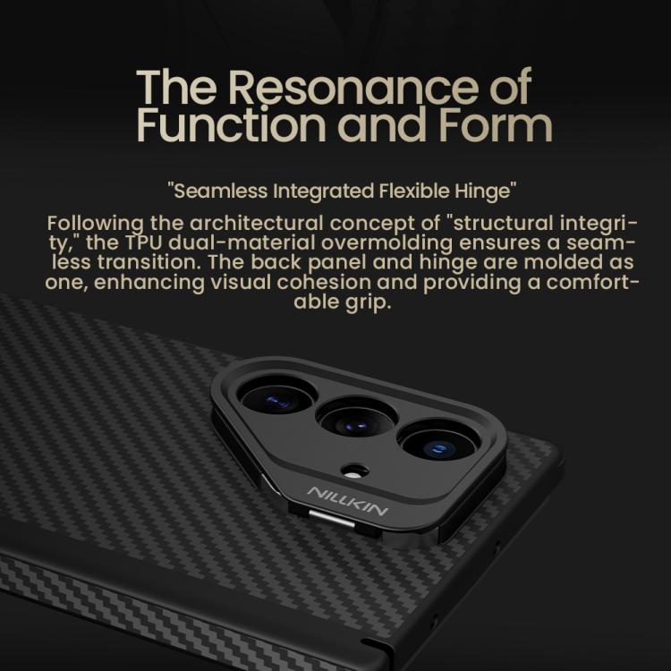 For Samsung Galaxy Z Fold7 5G NILLKIN Aramid Fiber Magnetic Version Phone Case - Black