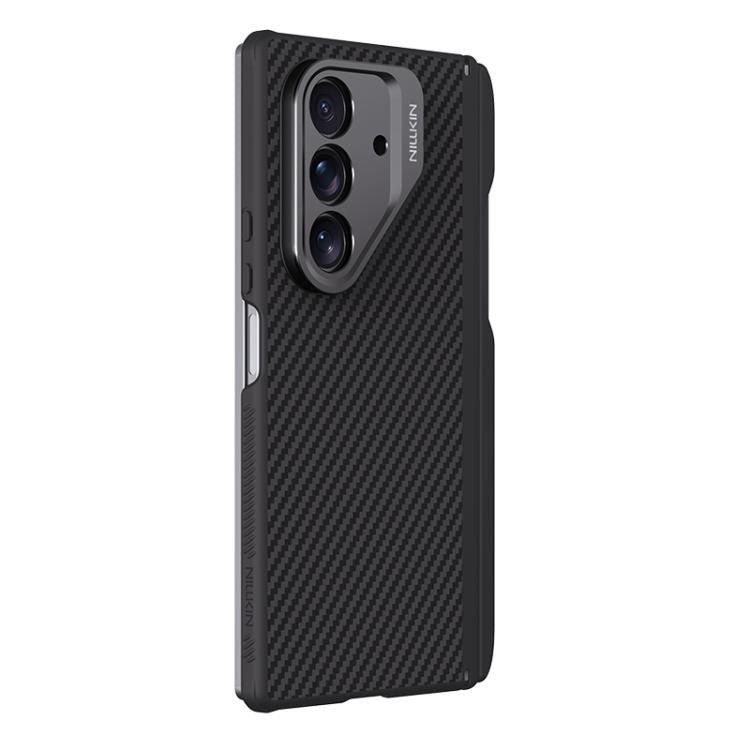 For Samsung Galaxy Z Fold7 5G NILLKIN Aramid Fiber Magnetic Version Phone Case with Stylus - Black