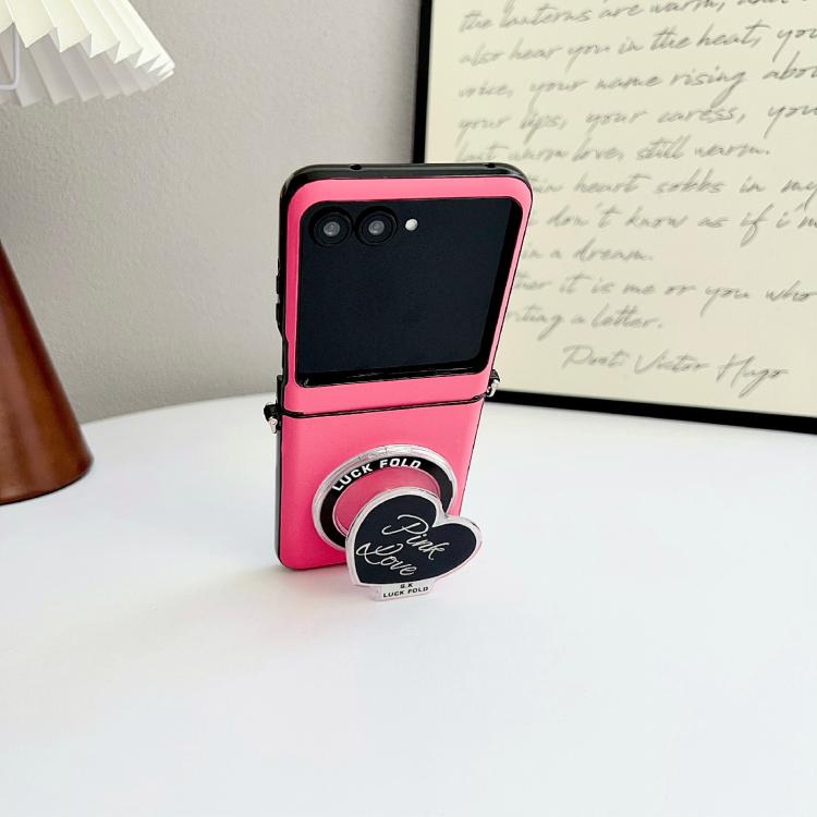 For Motorola Razr 50 Ultra Side Buckle MagSafe Leather Texture Phone Case with Strap / Holder