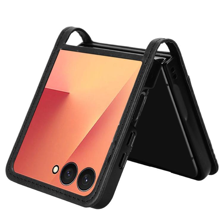 For Samsung Galaxy Z Flip7 5G Retro Texture Leather Phone Case