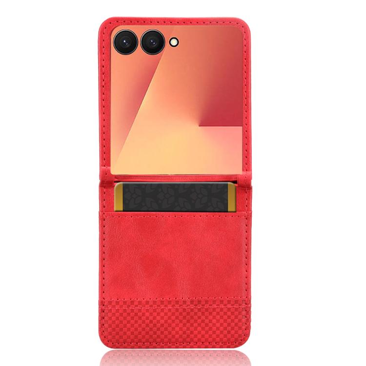 For Samsung Galaxy Z Flip7 5G Retro Texture Leather Phone Case
