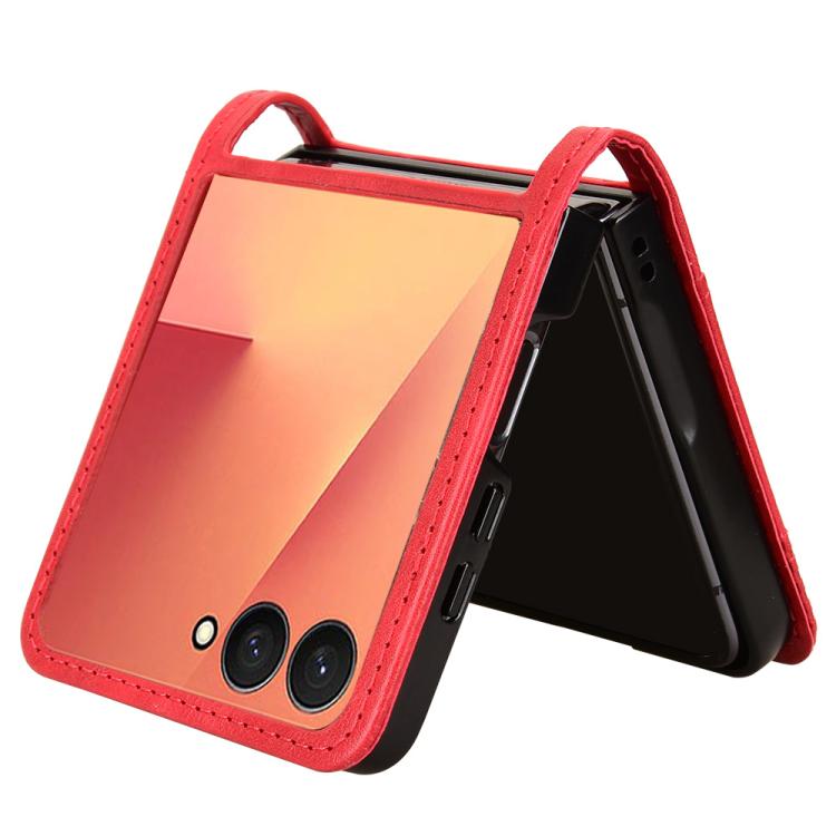 For Samsung Galaxy Z Flip7 5G Retro Texture Leather Phone Case