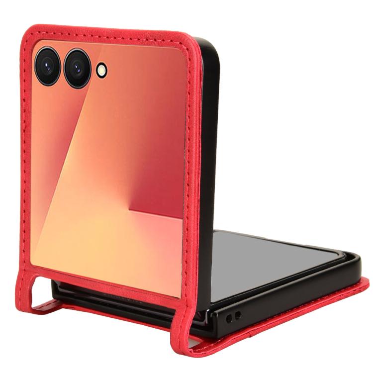 For Samsung Galaxy Z Flip7 5G Retro Texture Leather Phone Case