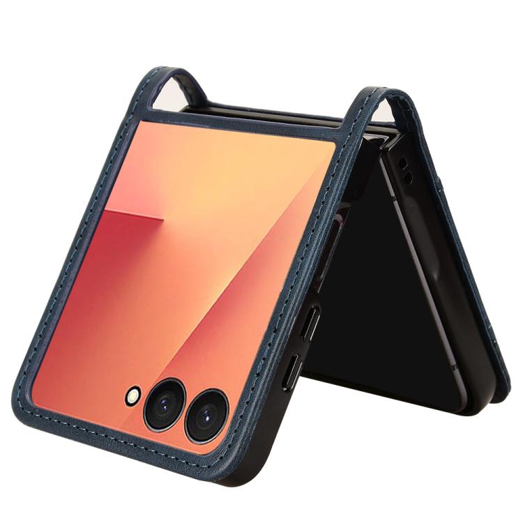 For Samsung Galaxy Z Flip7 5G Retro Texture Leather Phone Case
