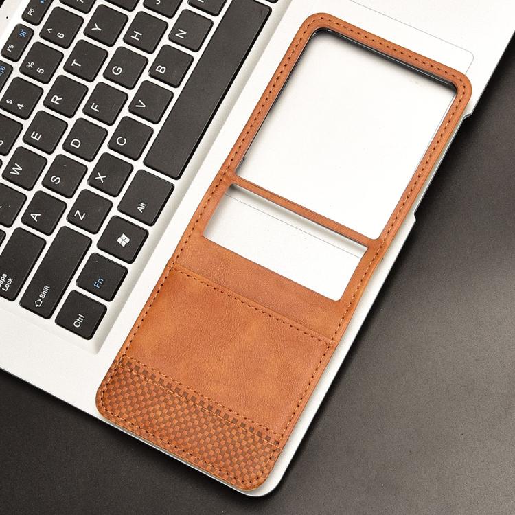 For Samsung Galaxy Z Flip7 5G Retro Texture Leather Phone Case