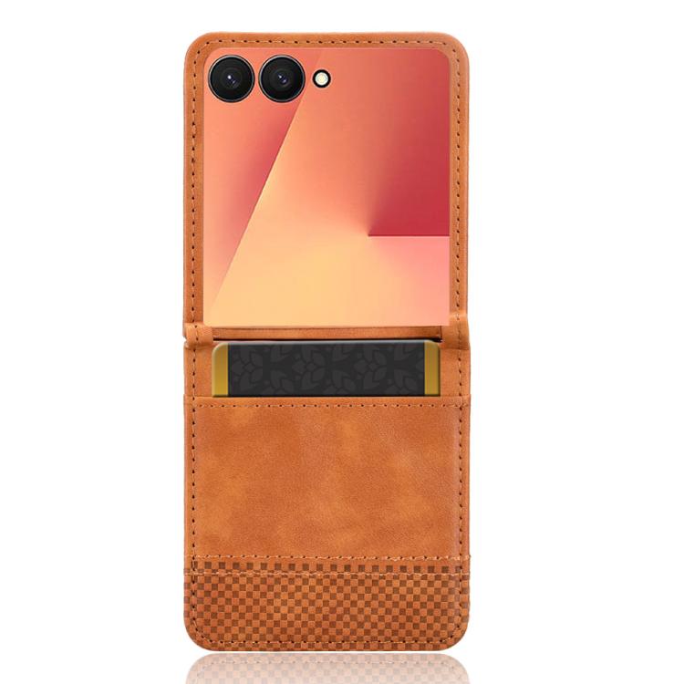 For Samsung Galaxy Z Flip7 5G Retro Texture Leather Phone Case
