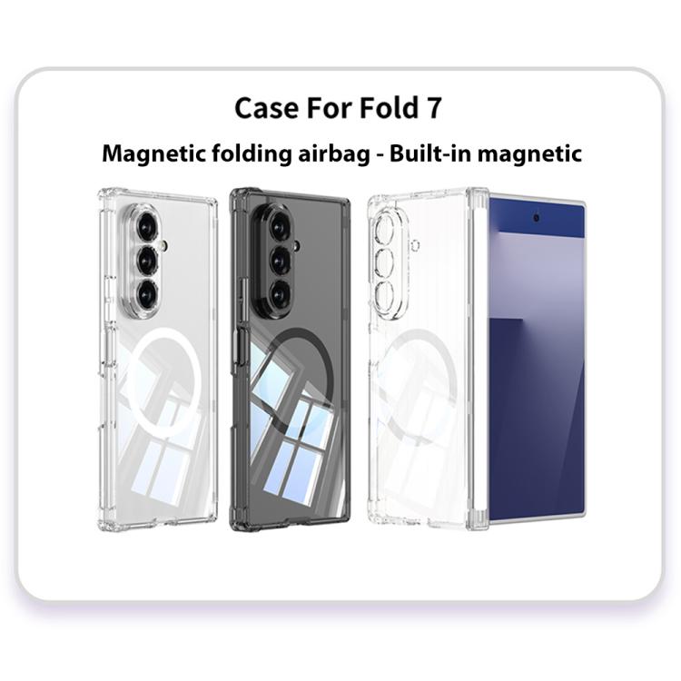 For Samsung Galaxy Z Fold7 5G GKK MagSafe Magnetic Hinge Folding Airbag Full Cover Phone Case